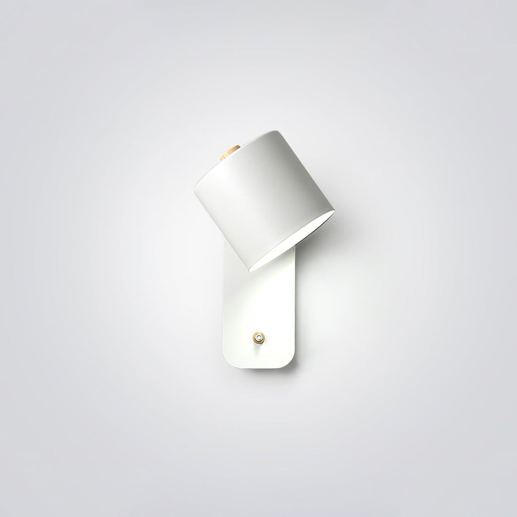 Rotatable Cylinder Wall Sconce with Adjustable Spotlight Head