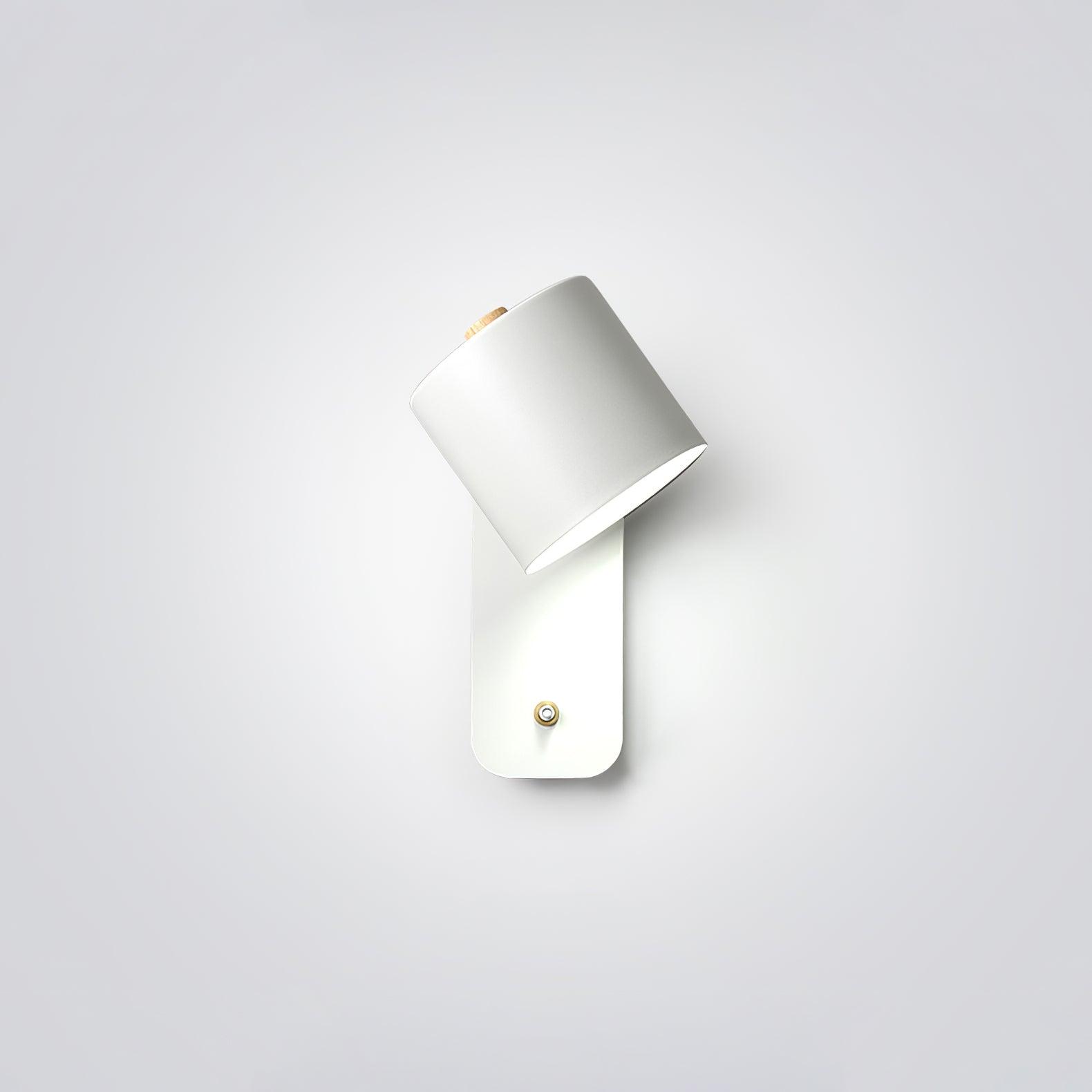 Rotatable Cylinder Wall Sconce with Adjustable Spotlight Head