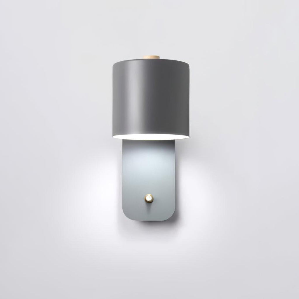 Rotatable Cylinder Wall Sconce with Adjustable Spotlight Head