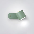 Rotatable Cylinder Wall Sconce with Adjustable Spotlight Head