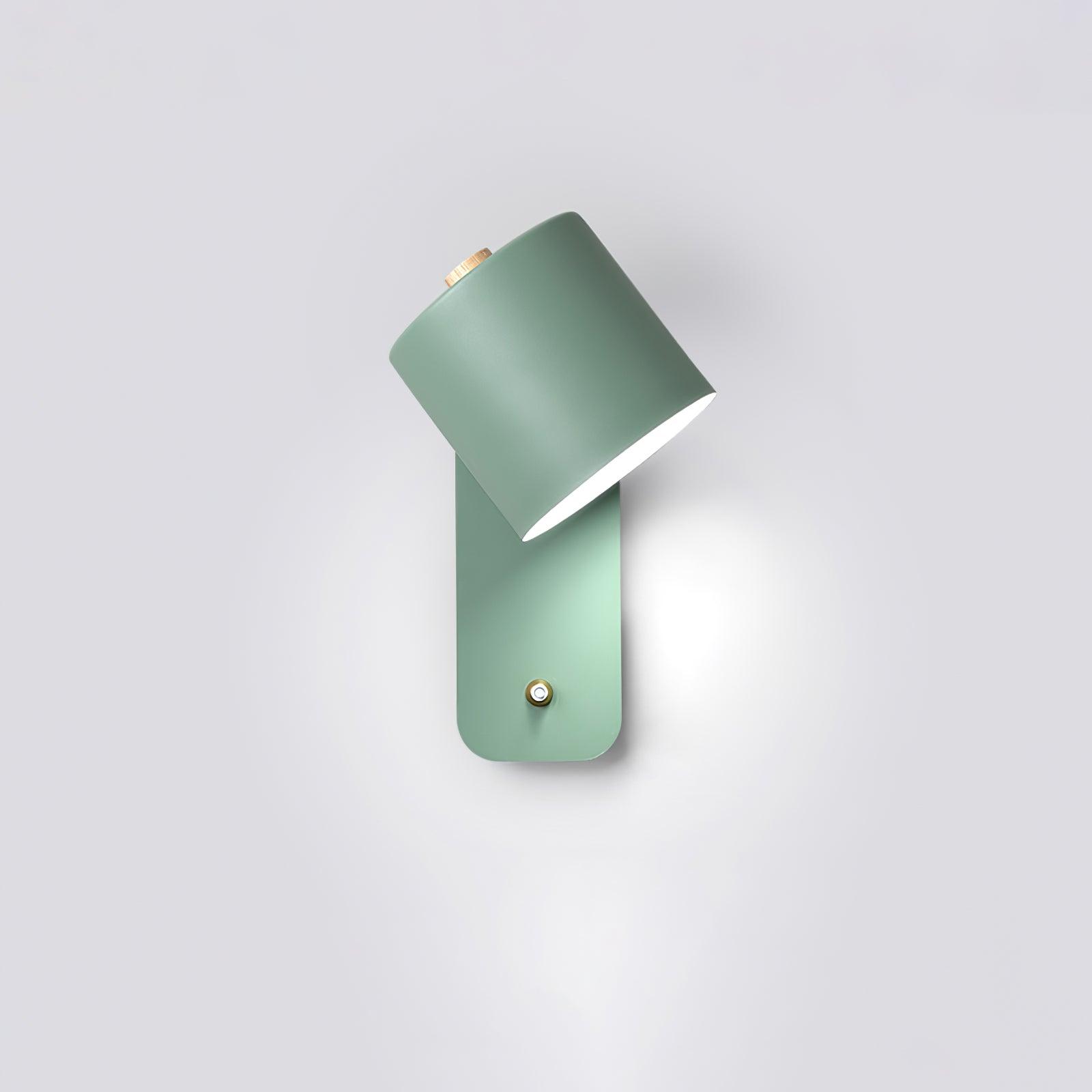 Rotatable Cylinder Wall Sconce with Adjustable Spotlight Head