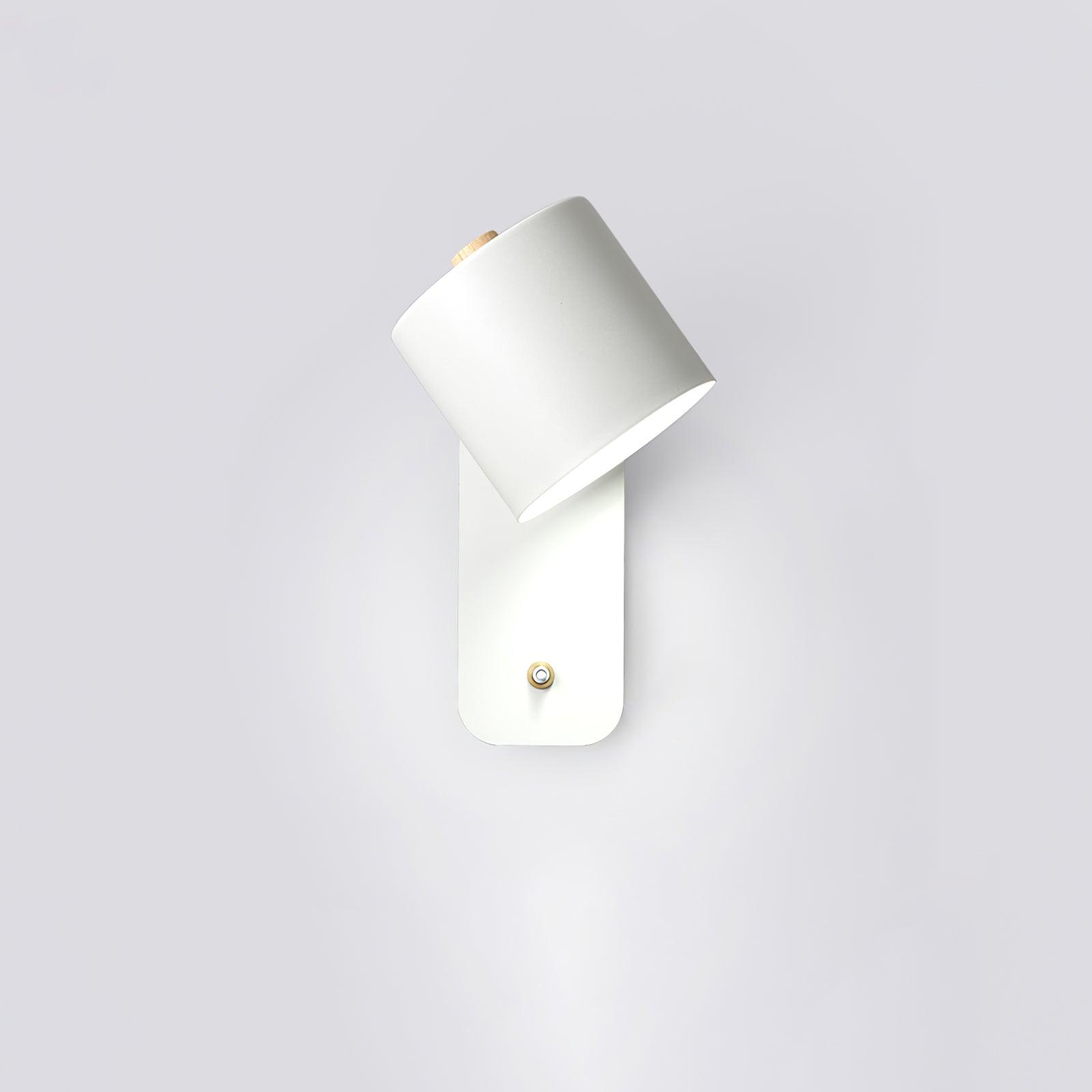 Rotatable Cylinder Wall Sconce with Adjustable Spotlight Head