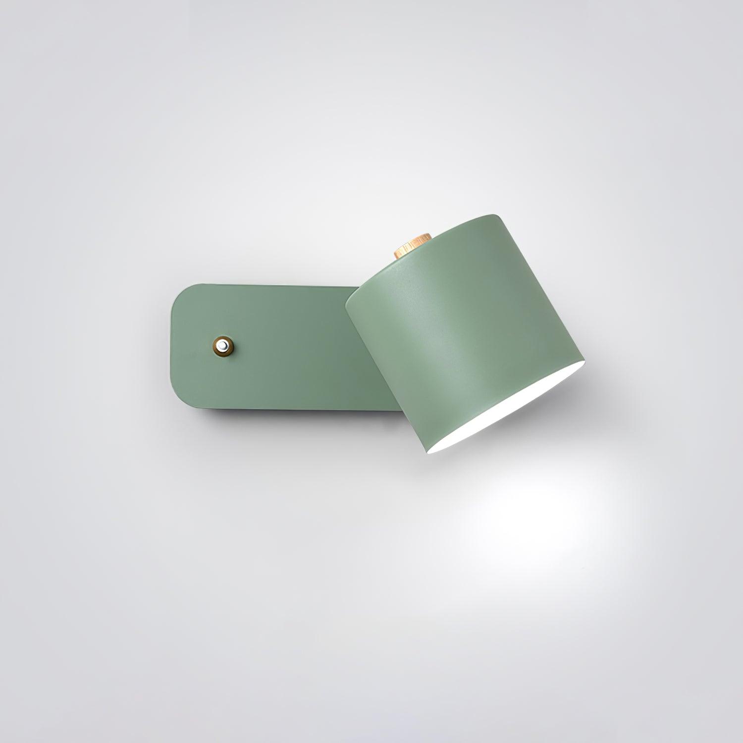 Rotatable Cylinder Wall Sconce with Adjustable Spotlight Head