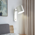 Rotatable Cylinder Wall Sconce with Adjustable Spotlight Head