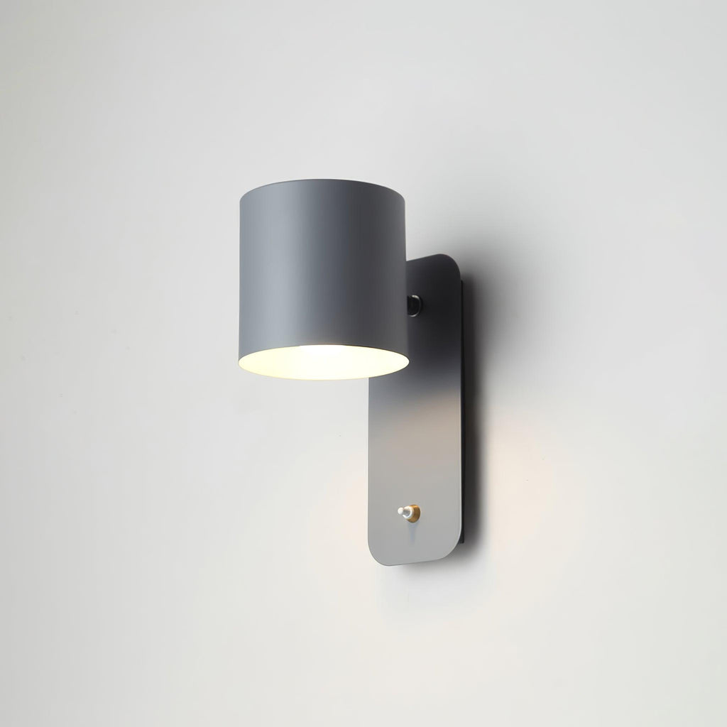 Rotatable Cylinder Wall Sconce with Adjustable Spotlight Head