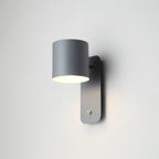 Rotatable Cylinder Wall Sconce with Adjustable Spotlight Head