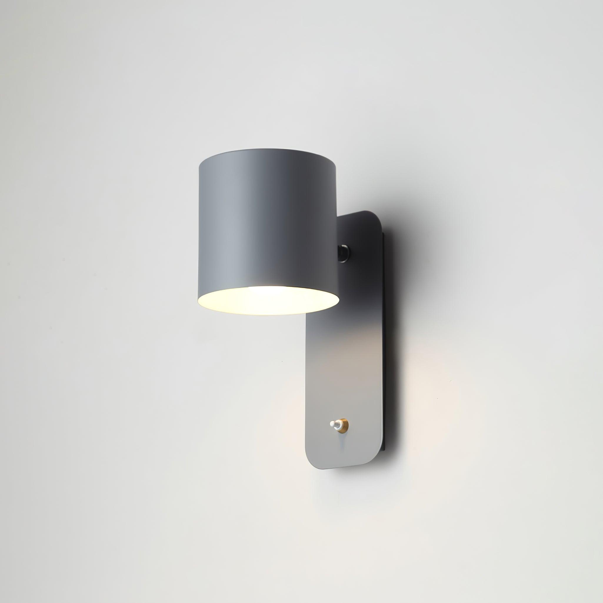 Rotatable Cylinder Wall Sconce with Adjustable Spotlight Head