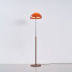 Modern Dome Shade Floor Lamp with Slim Metal Stand