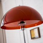 Modern Dome Shade Floor Lamp with Slim Metal Stand