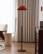 Modern Dome Shade Floor Lamp with Slim Metal Stand