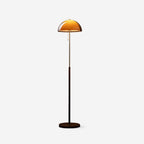 Modern Dome Shade Floor Lamp with Slim Metal Stand