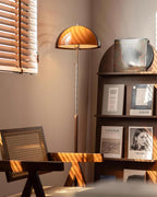 Modern Dome Shade Floor Lamp with Slim Metal Stand