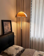 Modern Dome Shade Floor Lamp with Slim Metal Stand
