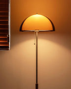 Modern Dome Shade Floor Lamp with Slim Metal Stand