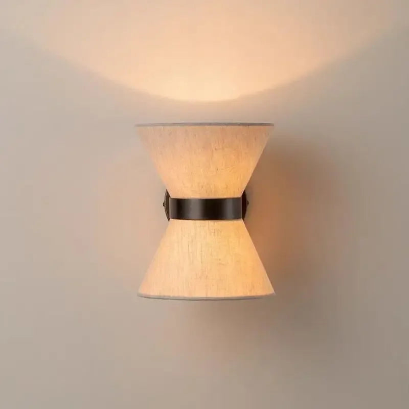 Modern Wrought Iron Wall Sconce With Fabric Shade — Harbor Light Co.