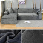 Stretch Velvet Sofa Cover Elastic Non-Slip Couch Slipcover Machine Washable Furniture Protector for Pets and Living Room