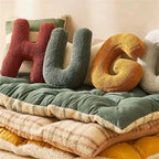 Alphabet Letter Throw Pillow Soft Velvet Decorative Cushion for Sofa Bed and Kids Room Personalized Initial Pillow