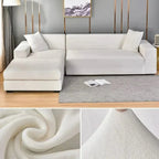 Stretch Velvet Sofa Cover Elastic Non-Slip Couch Slipcover Machine Washable Furniture Protector for Pets and Living Room