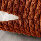 Corduroy Throw Pillow Cover Soft Striped Boho Decorative Cushion Case for Sofa Bed and Armchair Machine Washable