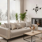 Non-Slip Cotton Linen Sofa Cover Breathable Quilted Couch Seat and Armrest Protector for All Seasons