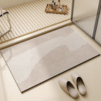 Super Absorbent Bath Mat Quick Dry Non Slip Bathroom Floor Mat with Rubber Backing Thin Washable Shower Mat for Bathroom Kitchen and Laundry Room