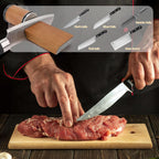 Rolling Knife Sharpener with Diamond and Ceramic Discs Magnetic Angle Guide Kitchen Knife Sharpening Tool for Straight Blades