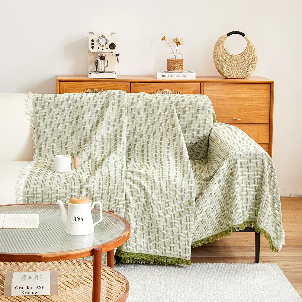 Extra Large Reversible Sofa Cover Soft Washable Polyester Cotton Couch Throw for High Back Sofas Pet Friendly