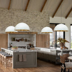Modern Iron Pendant Light for Living Room in White — Harbor Light Co.