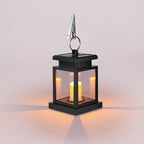 Solar Candle Lantern Outdoor Hanging LED Flameless Candle Light Waterproof Retro Garden Lantern for Tree Patio and Porch