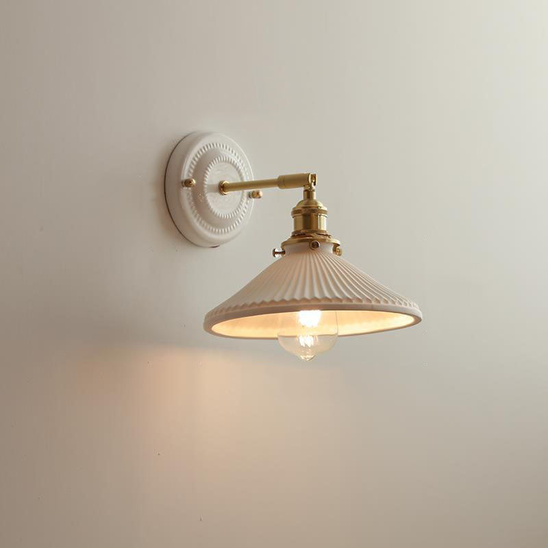Vintage Ceramic Wall Sconce With Warm LED Glow — Harbor Light Co.