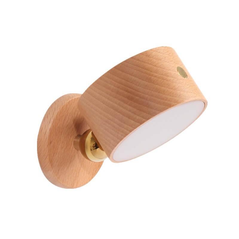 Modern Wood Cordless Wall Sconce With Rechargeable LED Glow — Harbor Light Co.