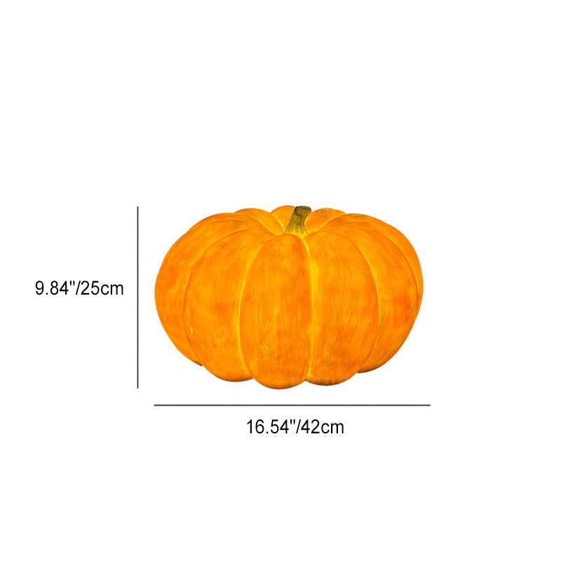 Solar Pumpkin Light Outdoor Waterproof Resin LED Pumpkin Lantern Halloween Landscape Light Warm White Garden Patio and Path Decoration