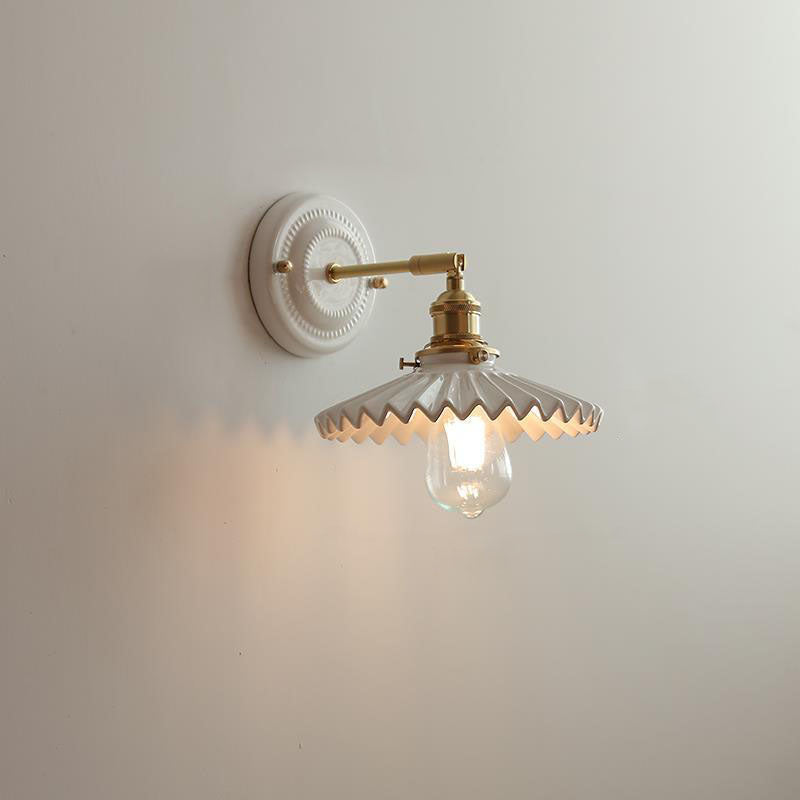 Vintage Ceramic Wall Sconce With Warm LED Glow — Harbor Light Co.