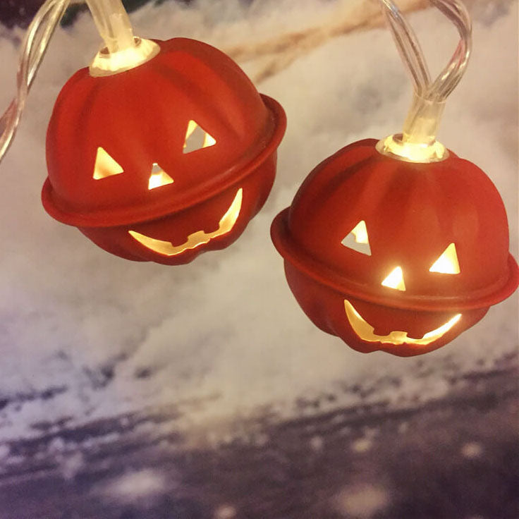 Halloween String Lights Battery Operated LED Decorative Light String with Spooky Character Shades for Bedroom and Indoor Party Decoration