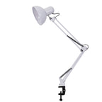 Industrial Metal Table Lamp With Daylight Glow for Home Office in White — Harbor Light Co.