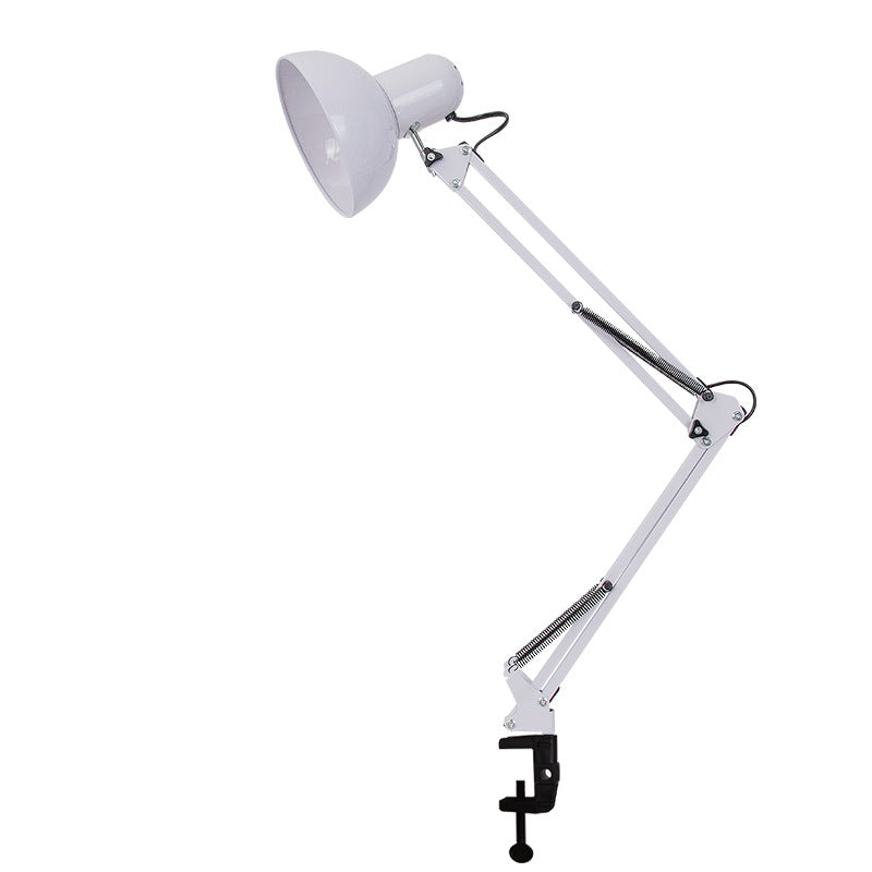 Industrial Metal Table Lamp With Daylight Glow for Home Office in White — Harbor Light Co.