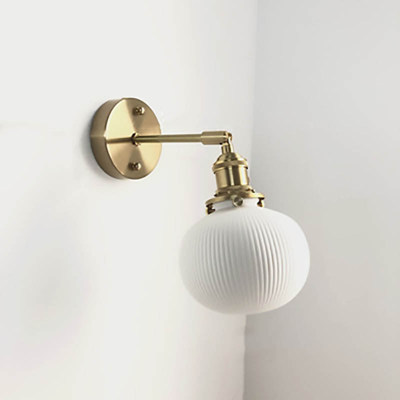 Modern Brass Ceramic Wall Sconce for Living Room — Harbor Light Co.