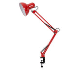 Industrial Metal Table Lamp With Daylight Glow for Home Office in Red — Harbor Light Co.