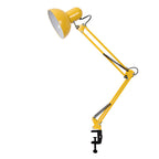 Industrial Metal Table Lamp With Daylight Glow for Home Office in Yellow — Harbor Light Co.