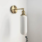 Modern Brass Ceramic Wall Sconce for Living Room in C - Straight Arm — Harbor Light Co.