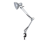 Industrial Metal Table Lamp With Daylight Glow for Home Office in Silver — Harbor Light Co.