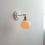 Vintage Ceramic Wall Sconce With Warm LED Glow in G — Harbor Light Co.