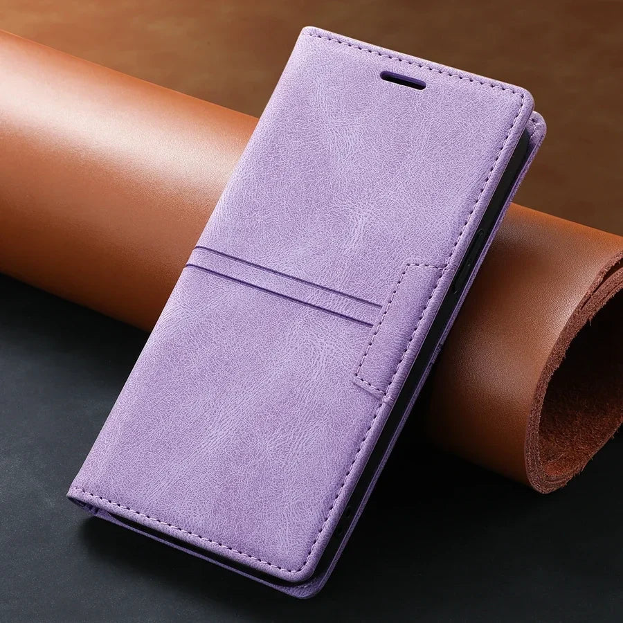 Google Pixel Leather Wallet Phone Case Magnetic Flip Cover with Card Slots and Kickstand