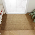 Faux Jute Doormat Non-Slip Woven Entrance Mat Indoor Outdoor Polypropylene Door Rug for Front Door Hallway and Patio