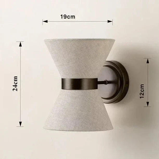 Modern Wrought Iron Wall Sconce With Fabric Shade — Harbor Light Co.