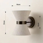 Modern Wrought Iron Wall Sconce With Fabric Shade — Harbor Light Co.