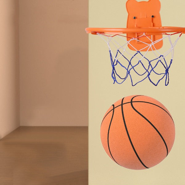 Silent Indoor Basketball Noise Reducing Soft Bounce Foam Ball for Quiet Dribbling Practice at Home and Kids Room