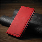 Faux Leather Wallet Phone Case for iPhone with Magnetic Closure Card Holder Slots and Kickstand Slim Flip Folio Cover