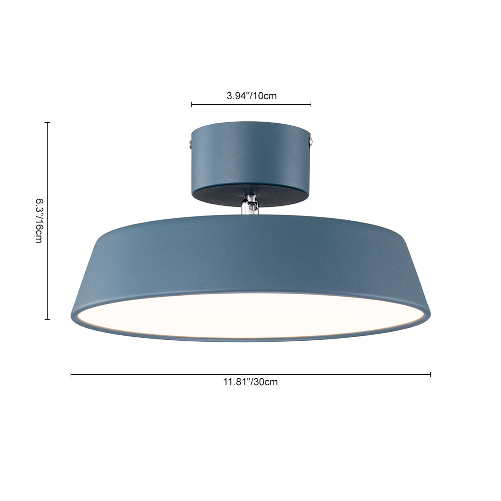 Modern Metal Semi-Flush Mount Ceiling Light for Living Room — Harbor Light Co.