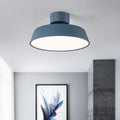 Modern Metal Semi-Flush Mount Ceiling Light for Living Room in Blue — Harbor Light Co.